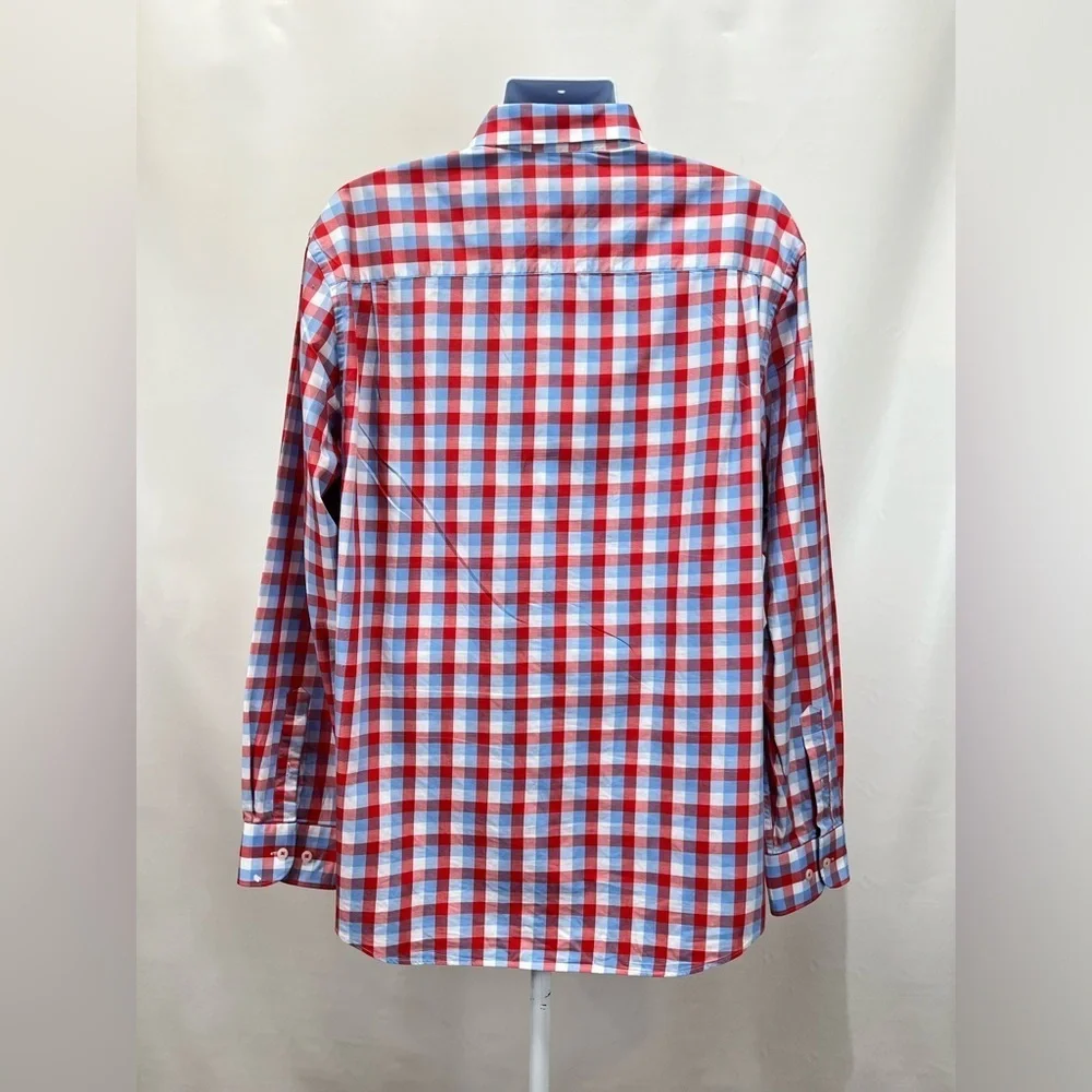 JAMES TATTERSALL Men’s red and blue check long sleeve shirt size XXL - Picture 7 of 13